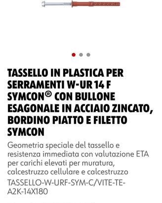 Tasselli nuovi e punta per cemento