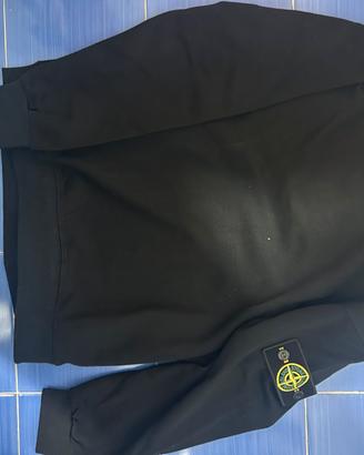 Felpa Stone Island nera girocollo