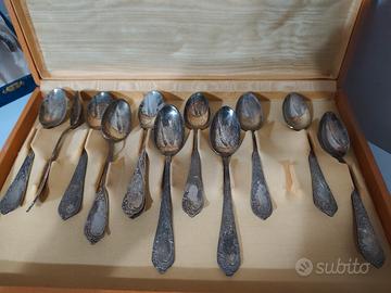 set cucchiaini e forchette argento