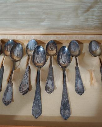 set cucchiaini e forchette argento