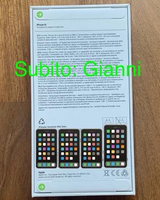 iPhone 15 Sigillato con Garanzia e scontrino Black