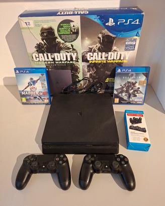 Console ps4 slim 1tb con 2 Controller e accessori 