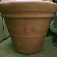 Vaso Grande in resina Effetto Cotto Festonato