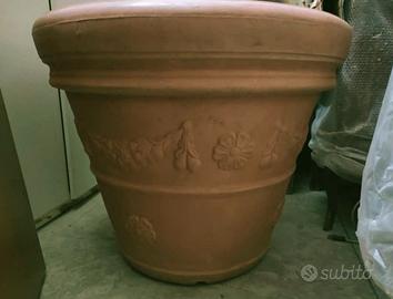 Vaso Grande in resina Effetto Cotto Festonato