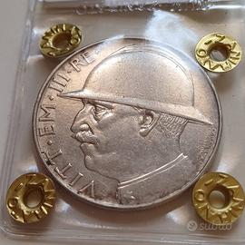 Regno d'Italia - 20 Lire 1928 VI "Elmetto" SPL