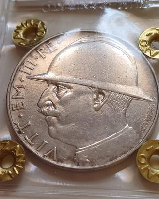 Regno d'Italia - 20 Lire 1928 VI "Elmetto" SPL
