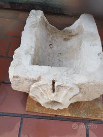 ANTICA PIETRA FONTANA A MURO FIORE ROSONE GIARDINO