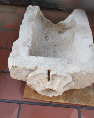 ANTICA PIETRA FONTANA A MURO FIORE ROSONE GIARDINO