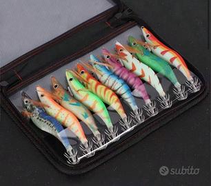 10pz egi da pesca per totani, seppie e polpi