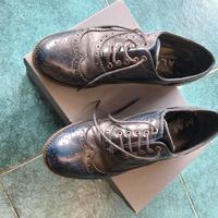 Francesine Nere/Blu in vera pelle artigianali