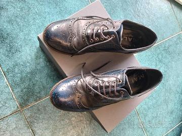 Francesine Nere/Blu in vera pelle artigianali