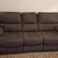 divano 3 posti con recliner elettrico