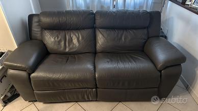 Divano in pelle Poltronesofà con doppio relax
