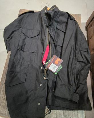 Giacca mimetica Alpha Industries Taglia L Nero