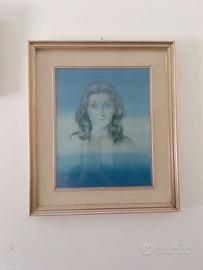  ,olio su tela,del pittore Carlo Calvi,periodo blu