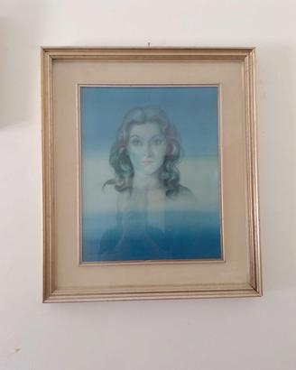  ,olio su tela,del pittore Carlo Calvi,periodo blu