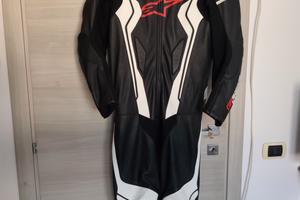tuta moto in pelle estiva alpinestars taglia 54