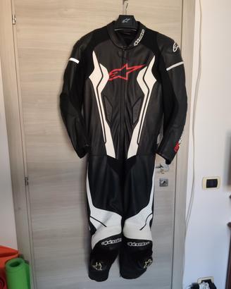 tuta moto in pelle estiva alpinestars taglia 54