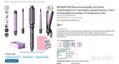 Bestope ferro arricciacapelli 5 in 1