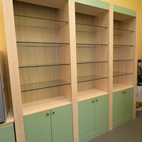 Mobili moderni in legno e vetro 5 pezzi