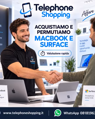 ACQUISTIAMO E PERMUTIAMO MACBOOK, SURFACE