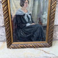 Dipinto antico olio su tela firmato
