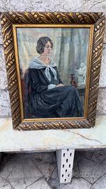 Dipinto antico olio su tela firmato