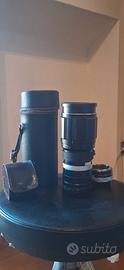 Soligor 300mm, duplicato 2x e adattatore per canon