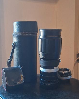 Soligor 300mm, duplicato 2x e adattatore per canon