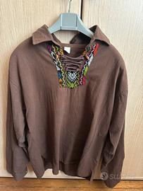 Camincia Marrone Stile Etnico