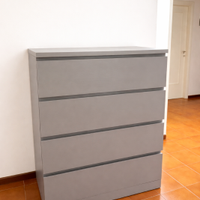 Cassettiera IKEA MALM 4 cassetti grigia