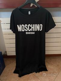 Abito in cotone Moschino Swim nero taglia S