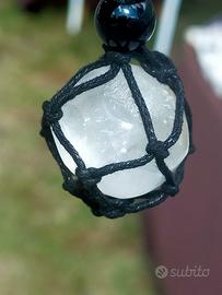 Selenite burattata in ciondolo