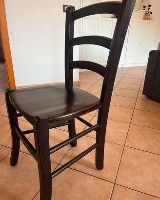 6 sedie in legno 