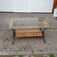 tavolino in ferro e vetro