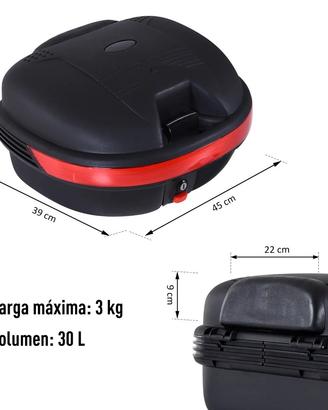 bauletto capacità 30 litri scooter e moto