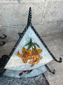 Lampadari ed applique ferro battuto e vetro