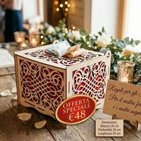 Scatola Portadoni Matrimonio Legno Personalizzabil