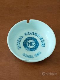 Posacenere in porcellana Hotel Congressi Roma 1970