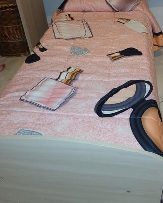 letto singolo più struttura e materasso 