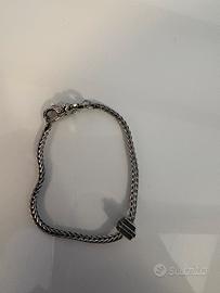 BRACCIALE D’ARGENTO TROLLBEADS CON CIONDOLO