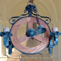 Lampadario rustico ruota di carro