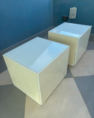 2 Comodini Calligaris bianchi
