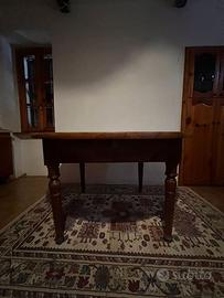 Tavolo Rustico Antico in Legno Massello