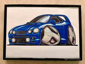 Toyota Celica T20 94/99 illustrazione da mensola