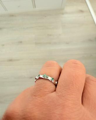 Anello Amen verde misura 16