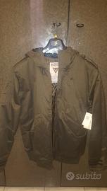 giacca con cappuccio verde oliva Volcom  nuova 