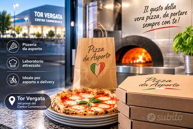 Pizzeria da asporto attrezzata – Tor Vergata