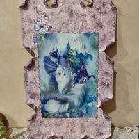 Quadro decoupage metallo 40x25 cm