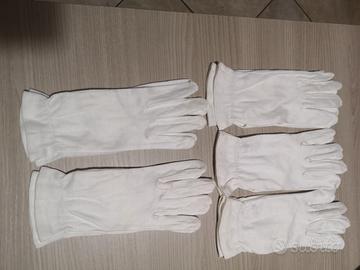 Set di 5 paia guanti bianchi da maggiordomo/lavoro